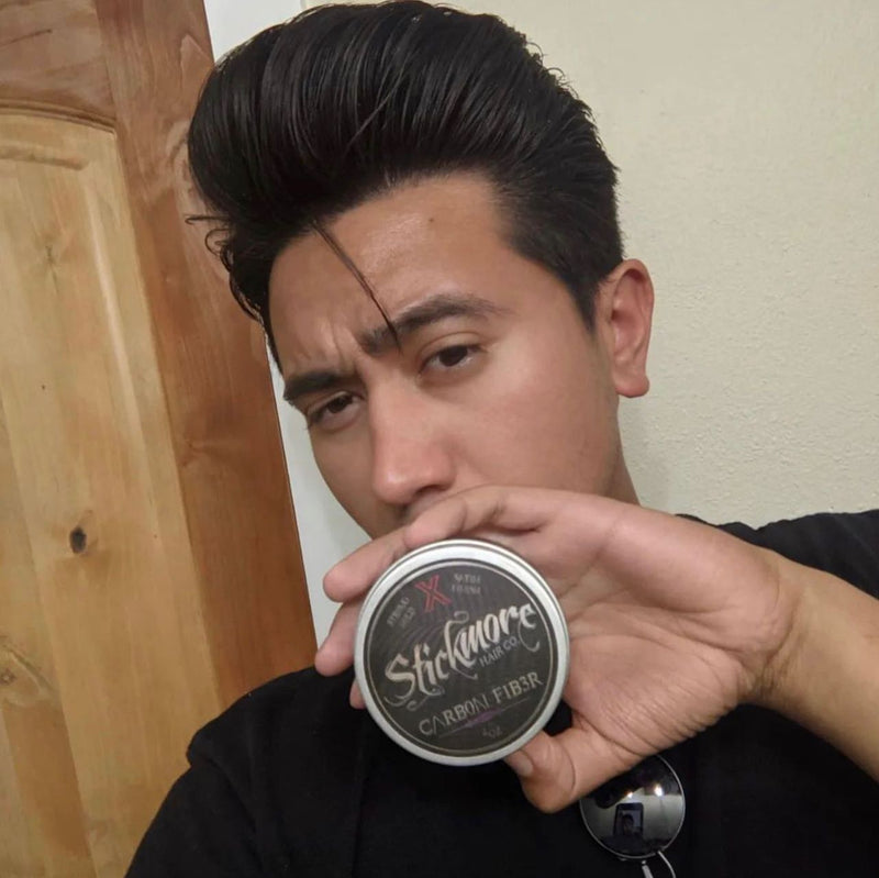 customer selfie pompadour carbon fiber hair product